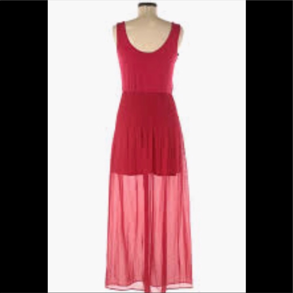 LOVE REIN sheer maxi dress NWT